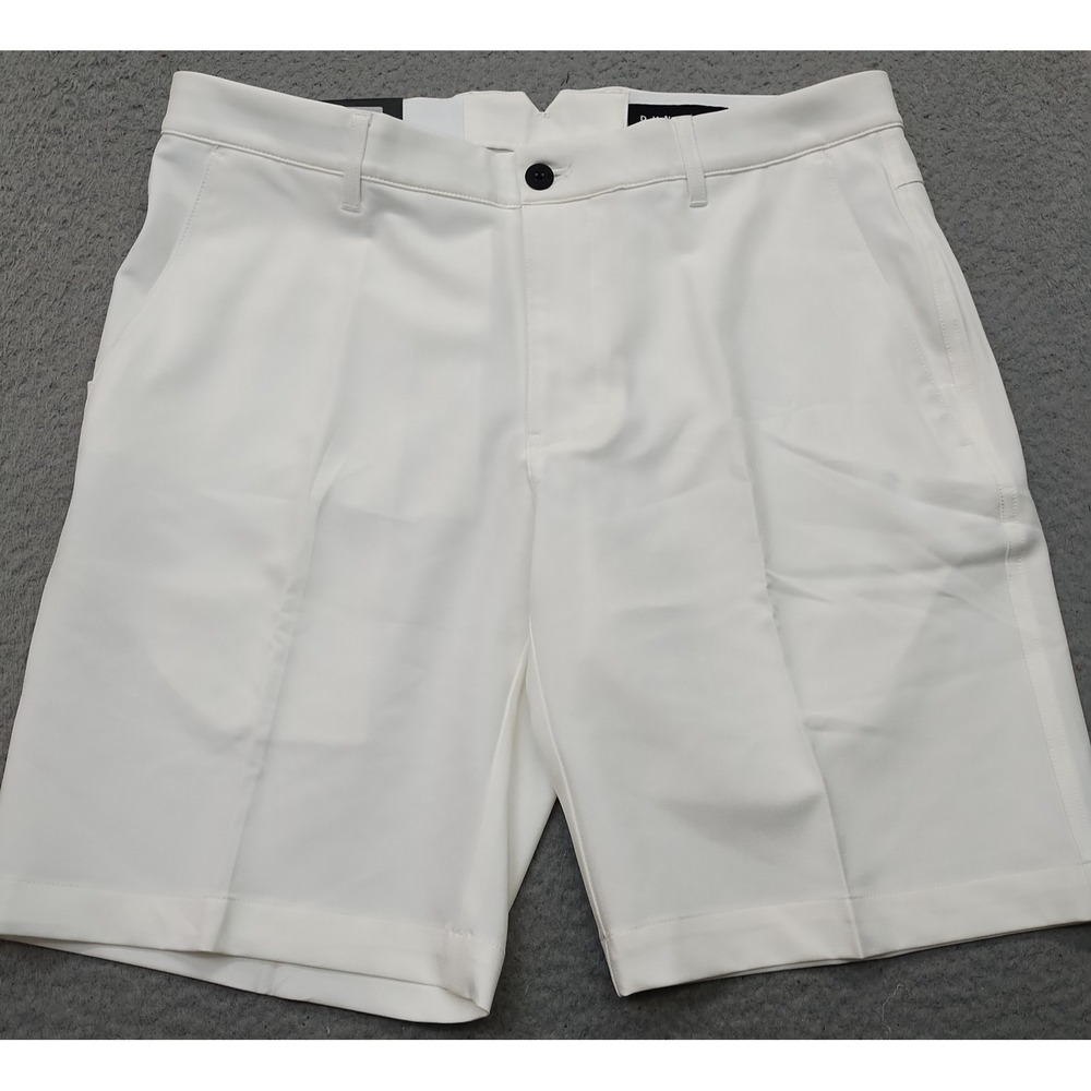 Dunning Golf Shorts Mens 33 White Player Fit Woven Performance Stretch D7S22H623